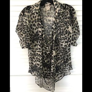 Haute Hippie “Colman” Silk Cowl neck blouse SZ SM